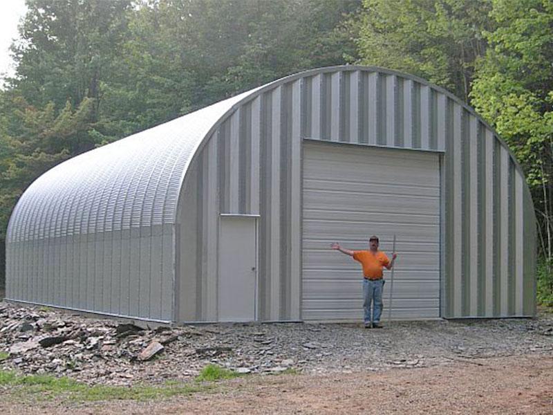 arch steel shed