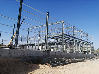 Omã Two-Storey Workshop de estrutura de aço