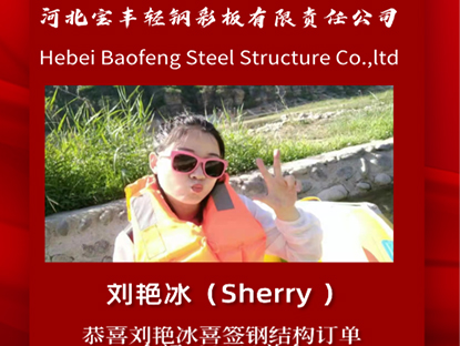 Parabéns a Sherry por assinar 2 novos pedidos de estruturas de aço