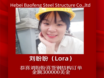 Parabéns a Lora por assinar um pedido de estrutura de aço
    