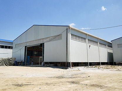 Edifício do armazém da estrutura de aço filipino